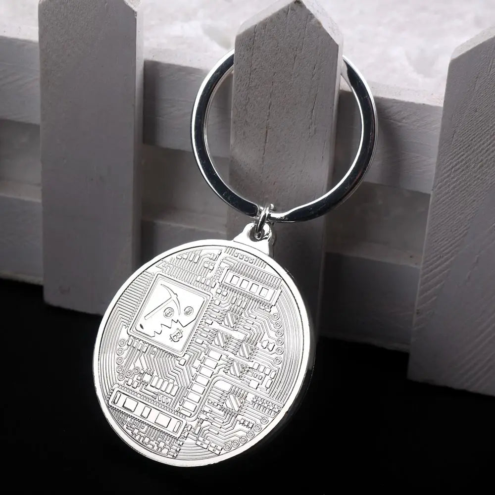 Llavero de Bitcoin con banda musical, colgante, colección de joyas para hombres y mujeres, regalo, novedad de 2023
