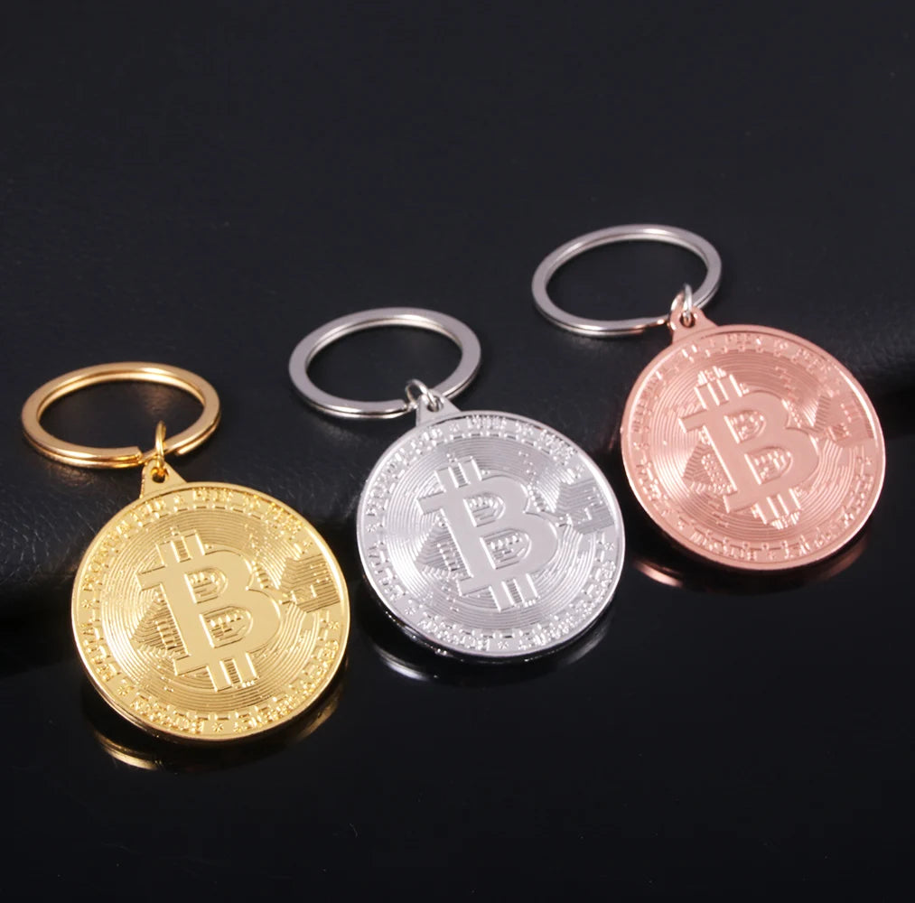 Llavero de Bitcoin con banda musical, colgante, colección de joyas para hombres y mujeres, regalo, novedad de 2023
