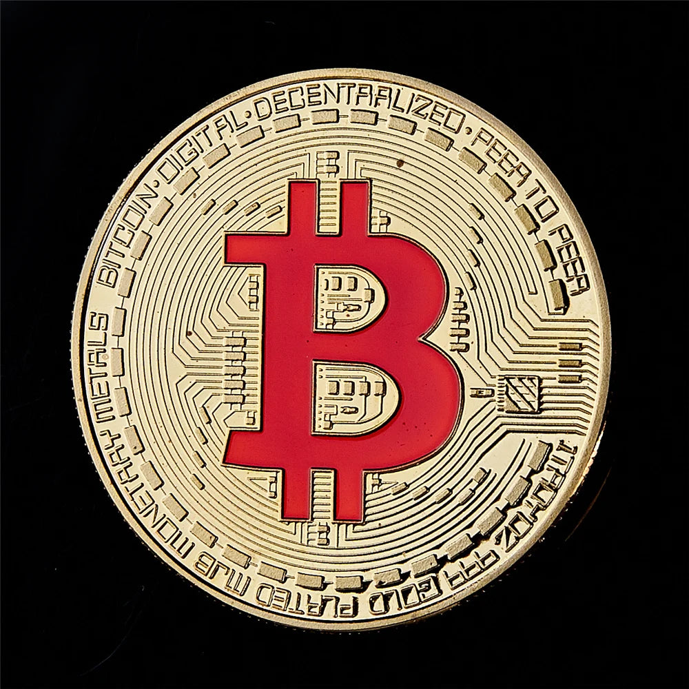FAKE Bitcoin Coin Collectible Art Collection Metal Antique Imitation Physical Commemorative Bit BTC