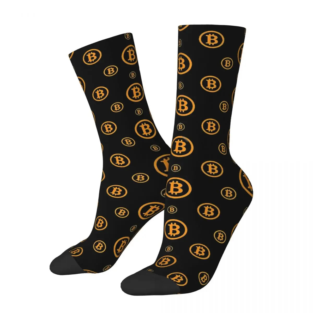 Calcetines unisex con estampado de logotipo de Bitcoin estilo hip hop vintage para hombre, con estampado de Bitcoin estilo Harajuku, regalo para niño