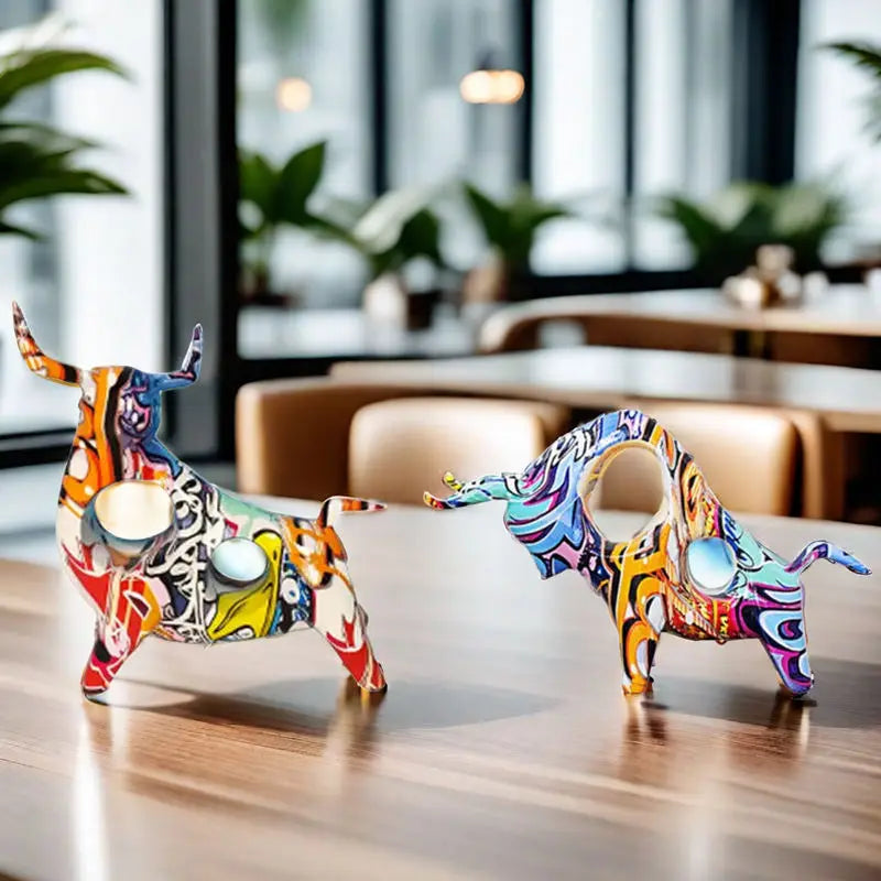 Bullen Statue – Dekoration für Schreibtisch & Regal