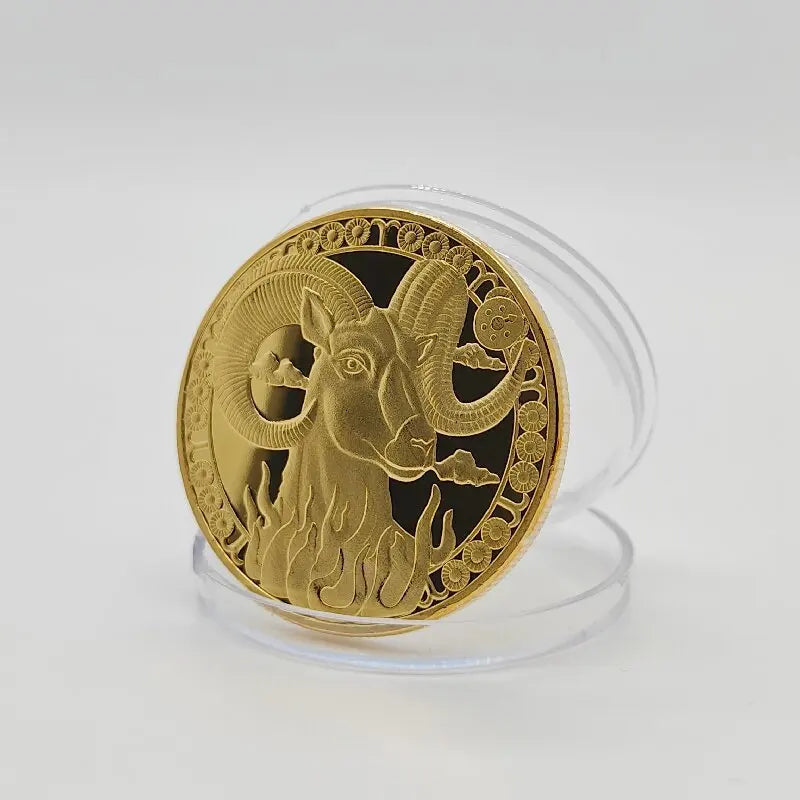 Europäische Sternzeichen-Münzen – 12er-Set aus Metall