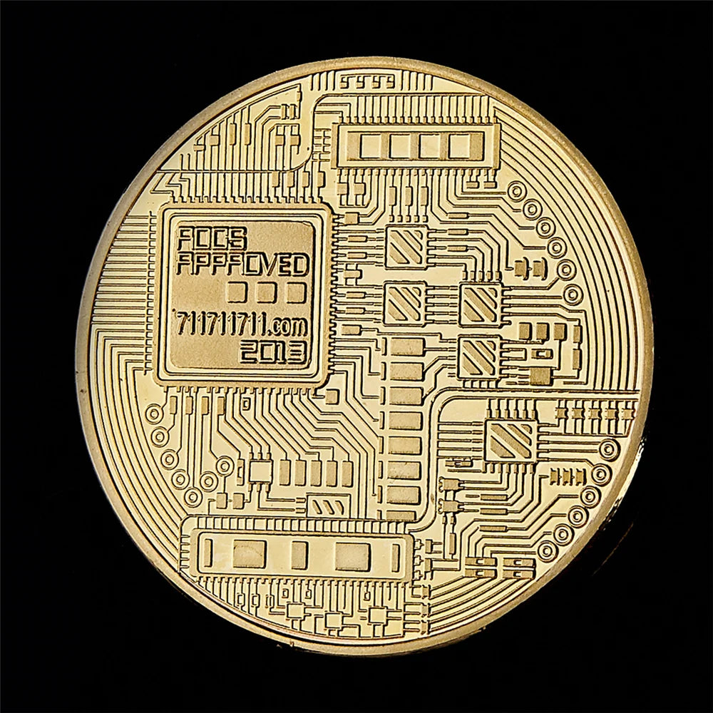 FAKE Bitcoin Coin Collectible Art Collection Metal Antique Imitation Physical Commemorative Bit BTC