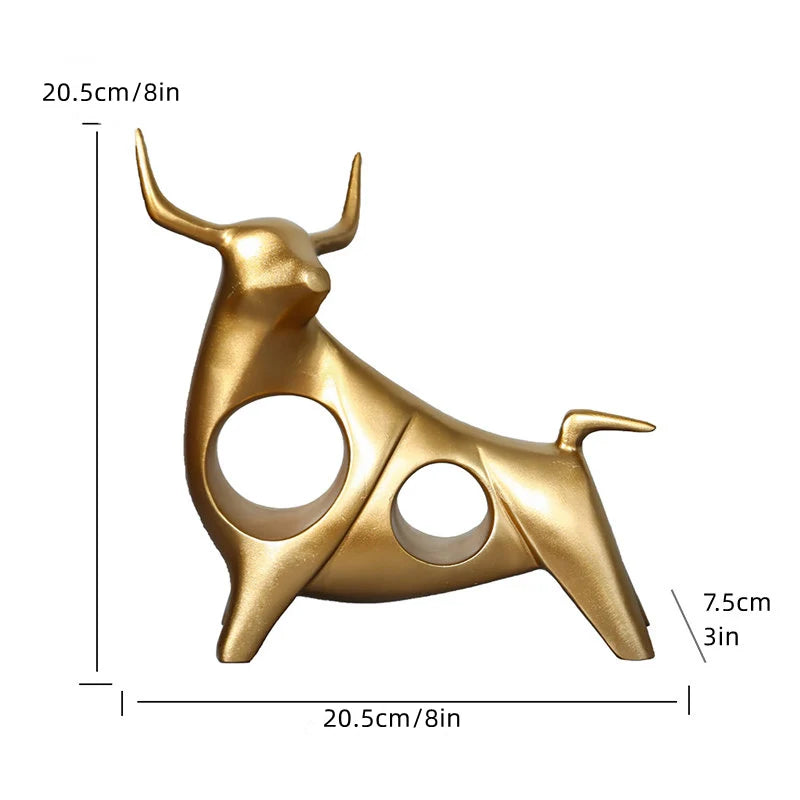 Bullen Statue – Dekoration für Schreibtisch & Regal