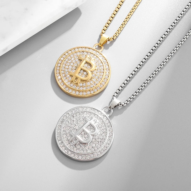 Halskette im Bitcoin-Design