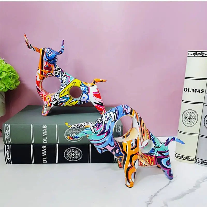 Bullen Statue – Dekoration für Schreibtisch & Regal