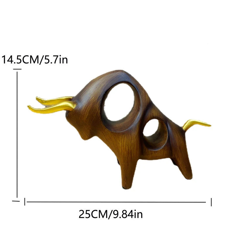 Bullen Statue – Dekoration für Schreibtisch & Regal