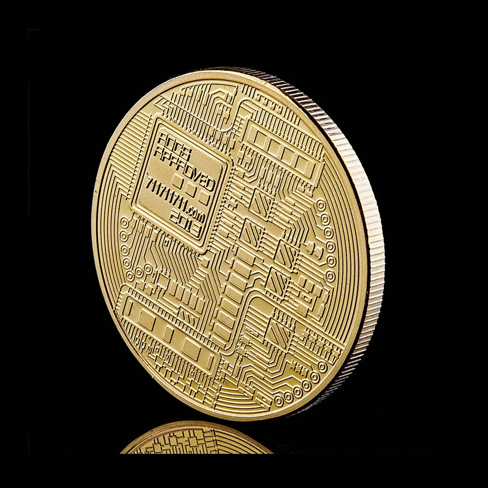 FAKE Bitcoin Coin Collectible Art Collection Metal Antique Imitation Physical Commemorative Bit BTC