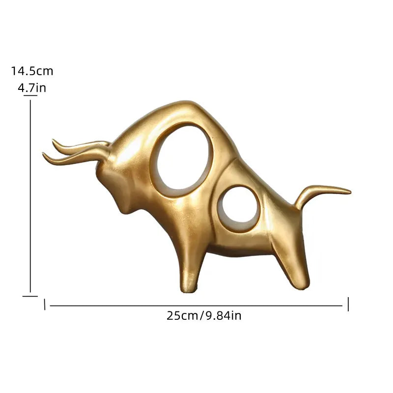 Bullen Statue – Dekoration für Schreibtisch & Regal