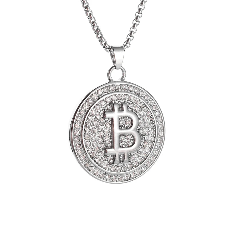 Halskette im Bitcoin-Design