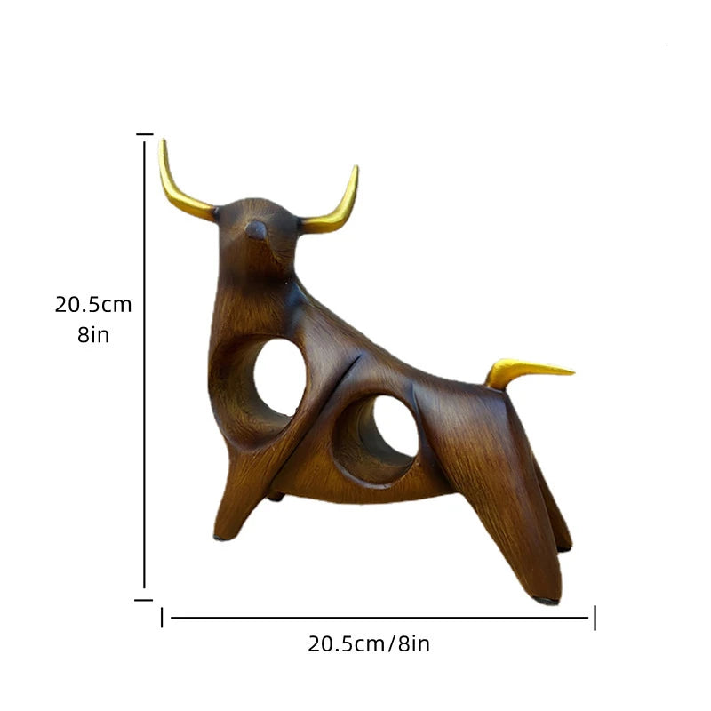 Bullen Statue – Dekoration für Schreibtisch & Regal