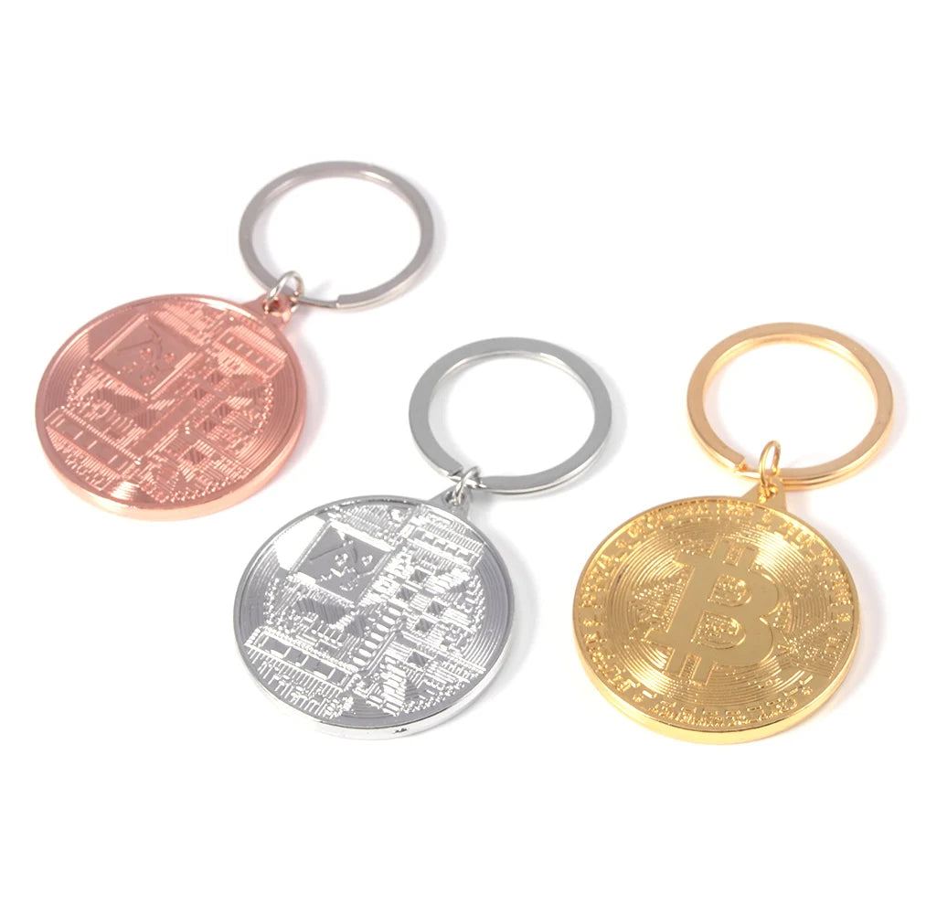 Llavero de Bitcoin con banda musical, colgante, colección de joyas para hombres y mujeres, regalo, novedad de 2023
