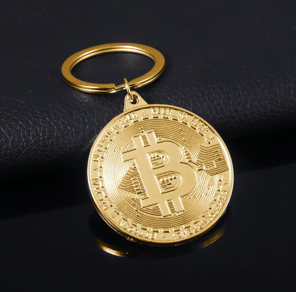 Llavero de Bitcoin con banda musical, colgante, colección de joyas para hombres y mujeres, regalo, novedad de 2023