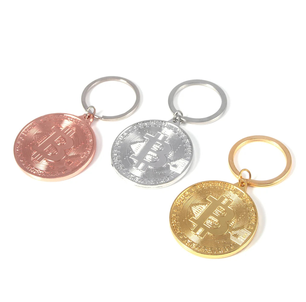 Llavero de Bitcoin con banda musical, colgante, colección de joyas para hombres y mujeres, regalo, novedad de 2023
