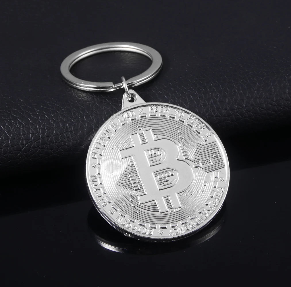Llavero de Bitcoin con banda musical, colgante, colección de joyas para hombres y mujeres, regalo, novedad de 2023