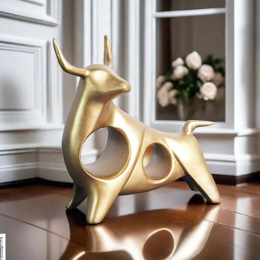 Bullen Statue – Dekoration für Schreibtisch & Regal