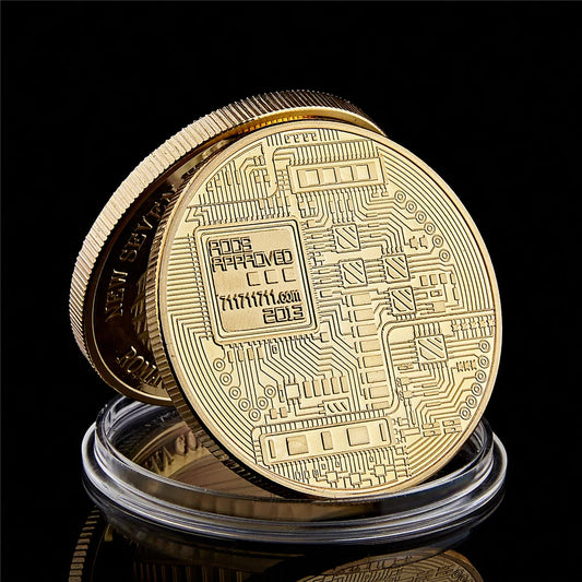 FAKE Bitcoin Coin Collectible Art Collection Metal Antique Imitation Physical Commemorative Bit BTC