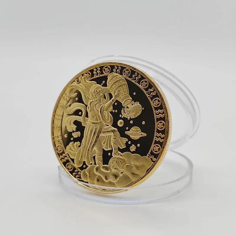Europäische Sternzeichen-Münzen – 12er-Set aus Metall