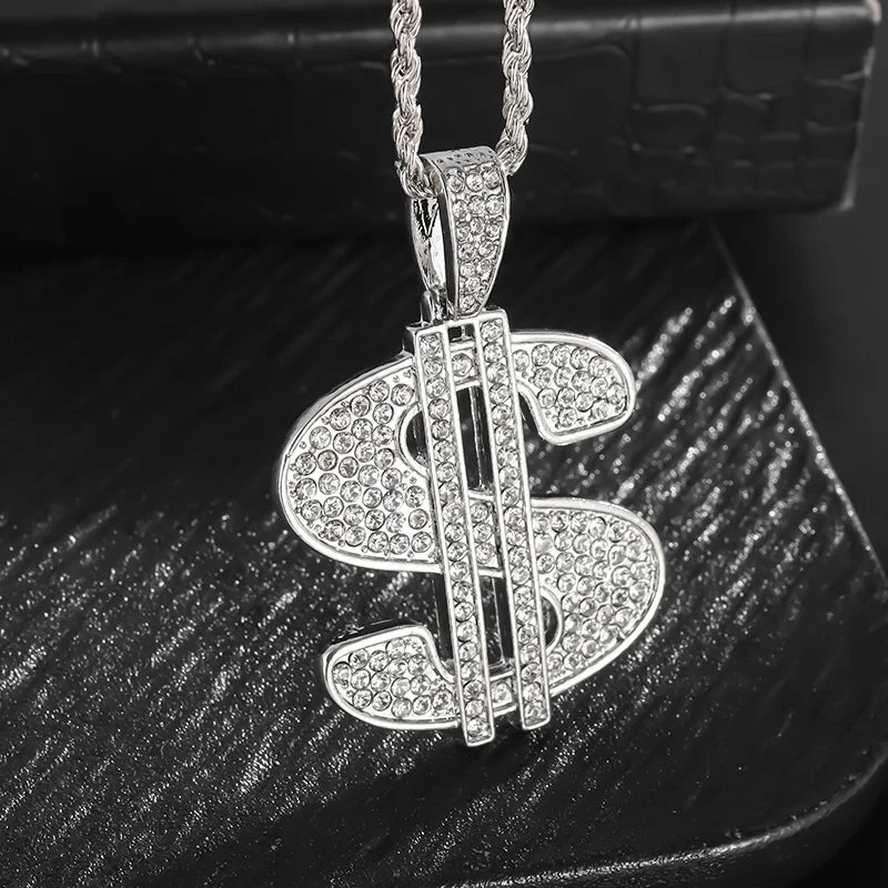 Stainless Steel FAKE Bitcoin Coin Pendant Collectible Art Necklace for Men Fashion Charm Jewelry Birthday Gift